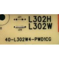 FUENTE DE PODER PARA TV TCL / NUMERO DE PARTE 08-L302WA4-PW200AB / 40-L302W4-PWD1CG / L302H / L302W / CCP-508 / 20318392 / 20210722 / PANEL LVU700NDML / MODELO 70S434 / 70S430